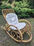 Fotel bujany drewniany