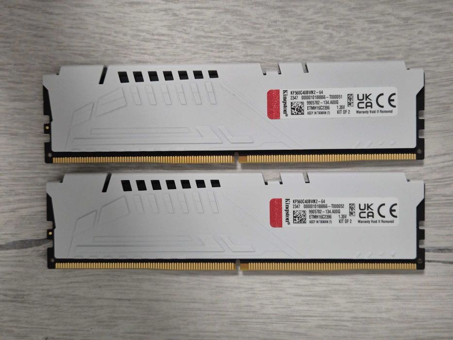 пам'ять DDR5 64GB (2x32) 6000MHz Kingston FURY White. Trade-in