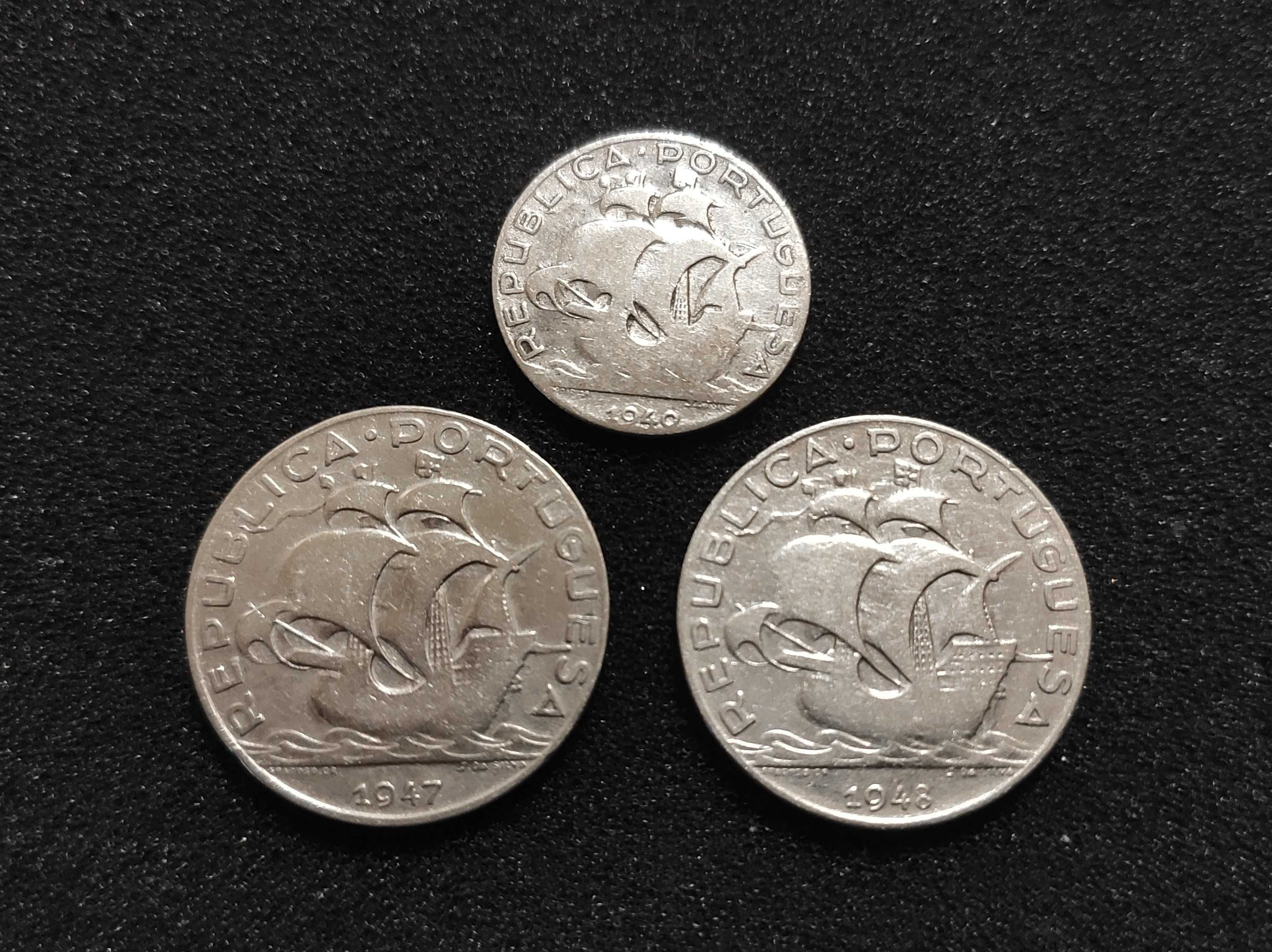 3 Moedas: 2.5$ 1940 + 5$ 1947+1948