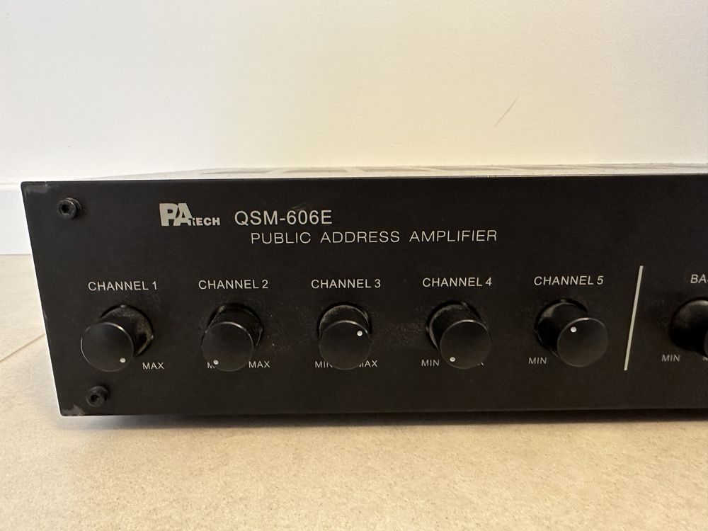 Wzmacniacz audio 100V/70V/8omów marki PA-Tech. Model QSM-606E.
