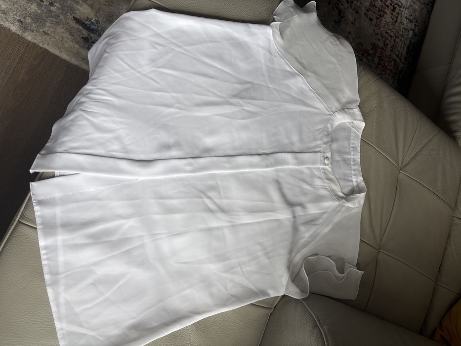 Dwie białe bluzki damskie  zestaw bluzka koszulowa r. 42 XL