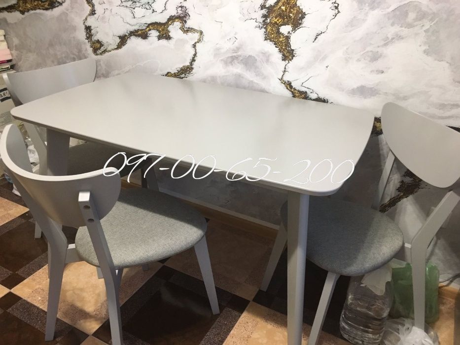 Сірий НОВИЙ кухонний стіл! зі складу Масив БУКА 120