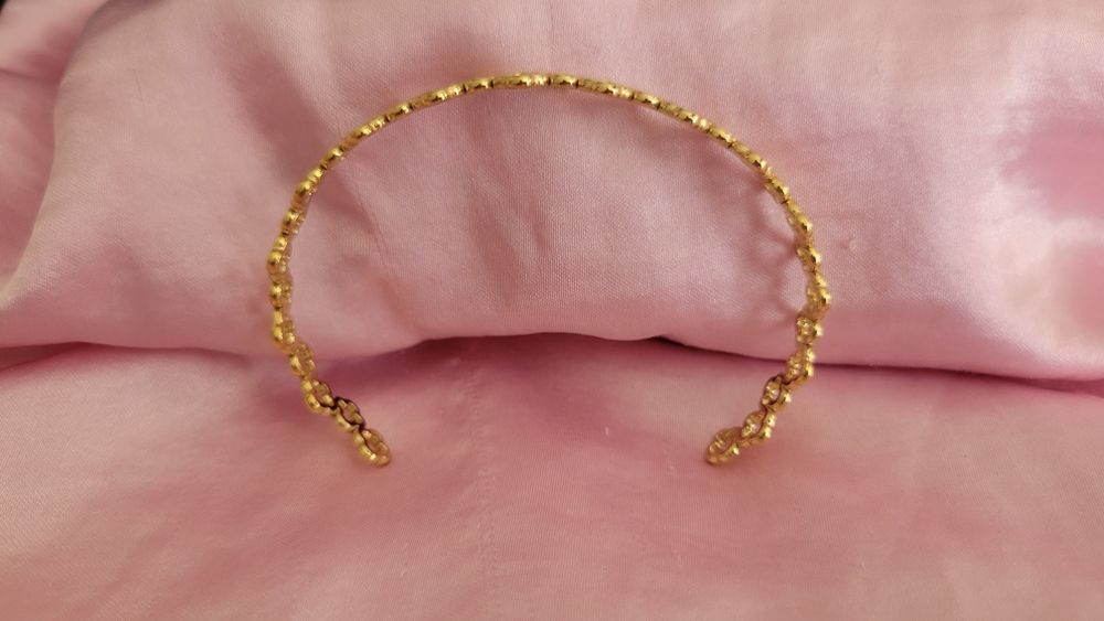 Bracelete Dourada de Aço Inoxidável
