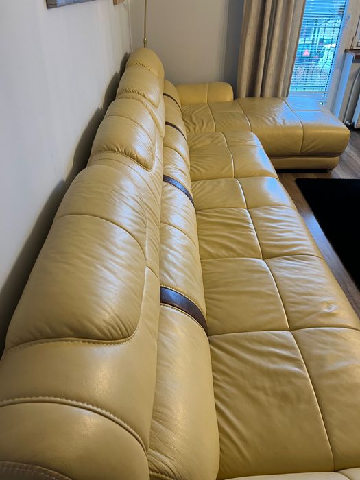 Narożnik skóra naturalna-ecru!