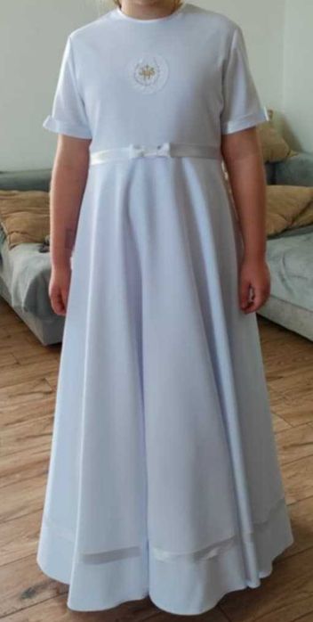Alba sukienka komunijna długość całkowita 125cm na wzrost 152cm
