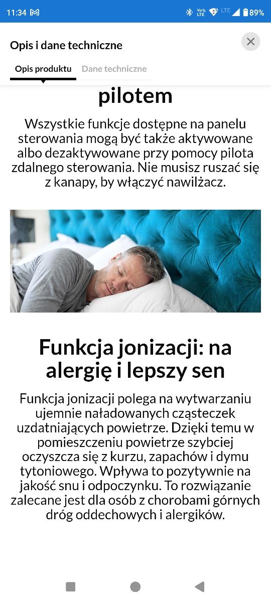 Nawilżacz powietrza ultradźwiękowy Raven