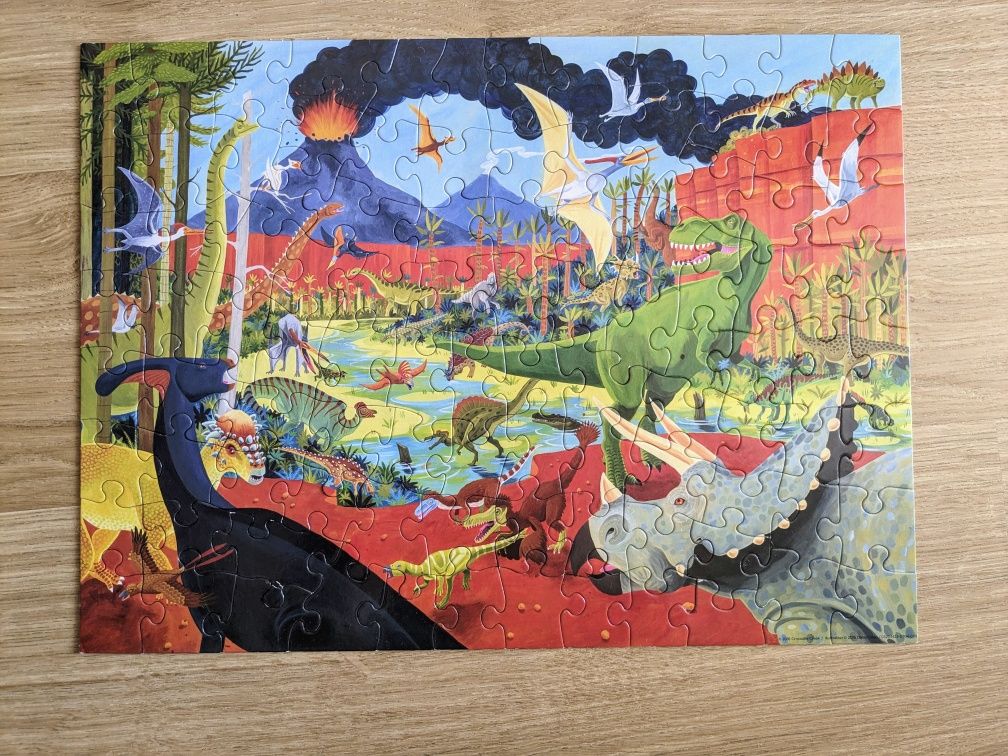 Puzzle dinozaury dla dzieci 100