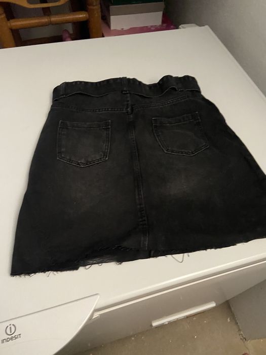 Saia de ganga preta de menina