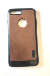 Etui/case Ringke Flex na iPhone 7+ czarno-skórzane