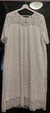 Koronkowa biała sukienka 48