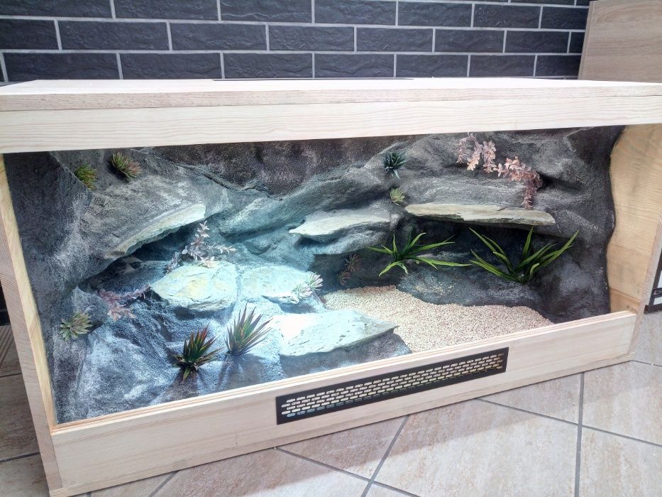 Terrarium pustynne nr59 drewniane- sosna 120/60/60 na zamówienie