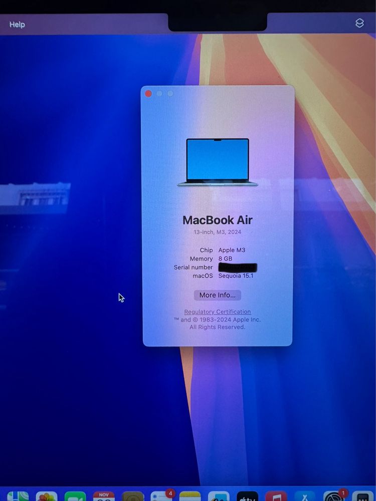 MacBook Air 13,6 polegadas, processador M3, 2024