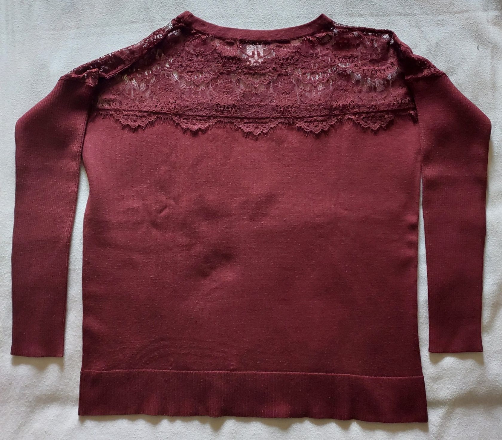 Camisola Bordeaux c/ Renda, TM