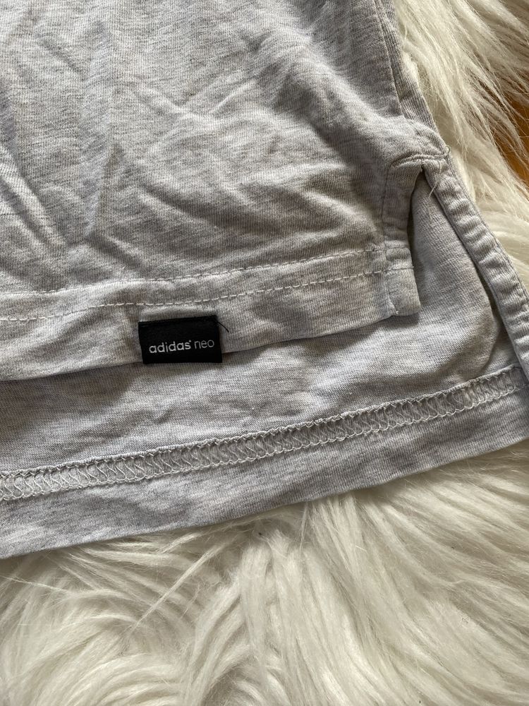 Adidas Neo podkoszulka koszulka męska rozmiar M kolor szary bawełna