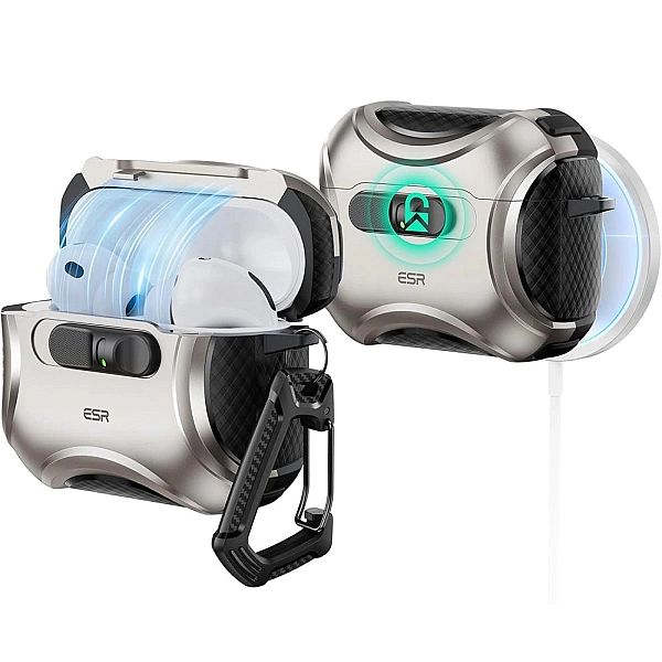 Esr Cyber Flicklock Halolock Magsafe Apple Airpods Pro 3 Titanium