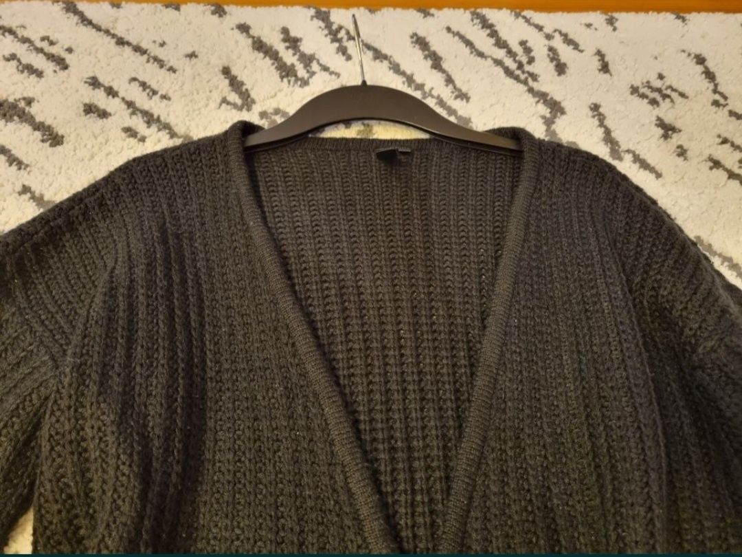 Sweterek na zamek 36-38 RAINBOW sweter zapinany kardigan czarny blezer
