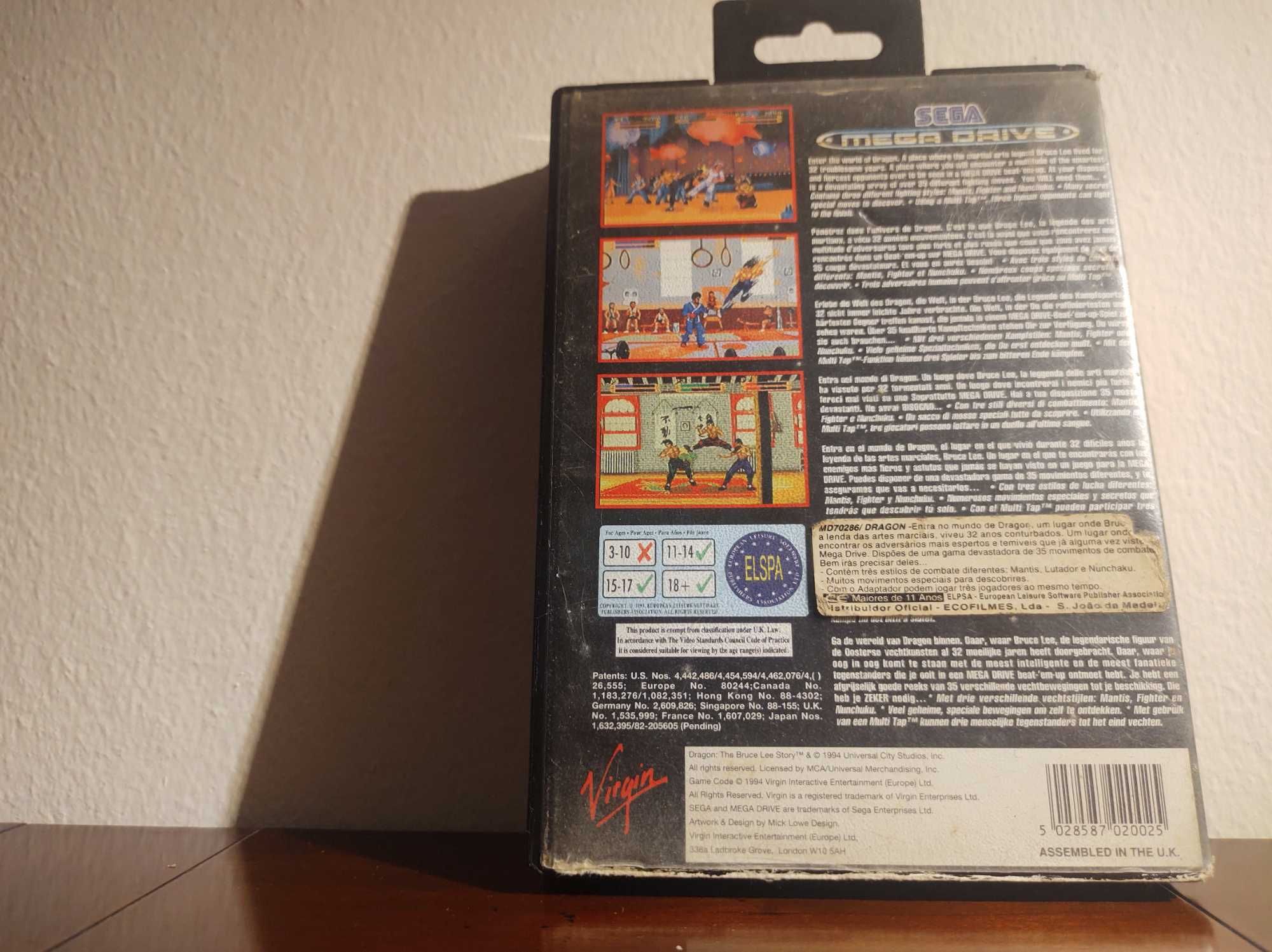 Dragon The Bruce Lee Story Mega Drive Blue Label