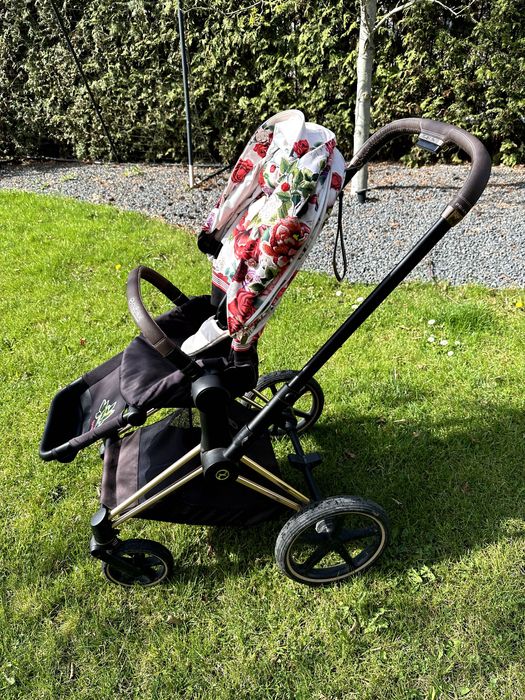 Wózek dziecięcy CYBEX Priam 2.0 Platinum Rose Gold Spring Blossom BDB
