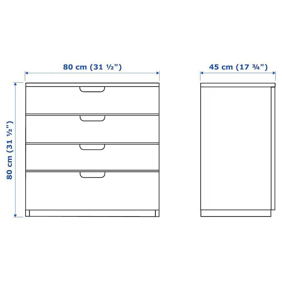 Ikea GALANT komoda okleina dębowa bejcowana na biało 80x80 cm NOWA