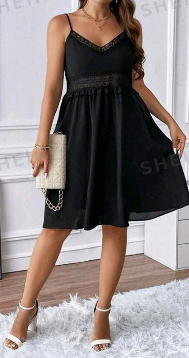 NOWA Sukienka na ramiączkach czarna, r. XL