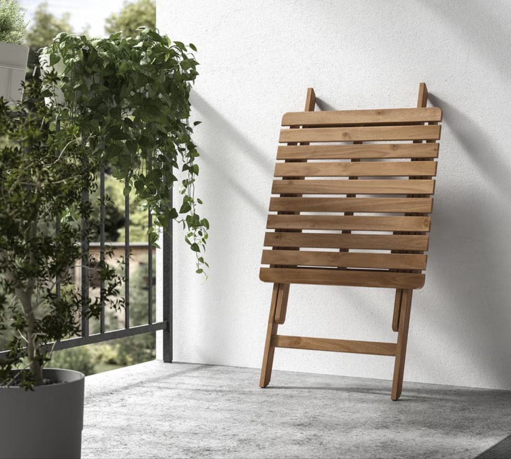 Conjunto mesa + 2 cadeiras de jardim Askholmen