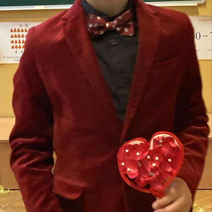 Marynarka werurowa bordo H&M rozm 140 +muszka