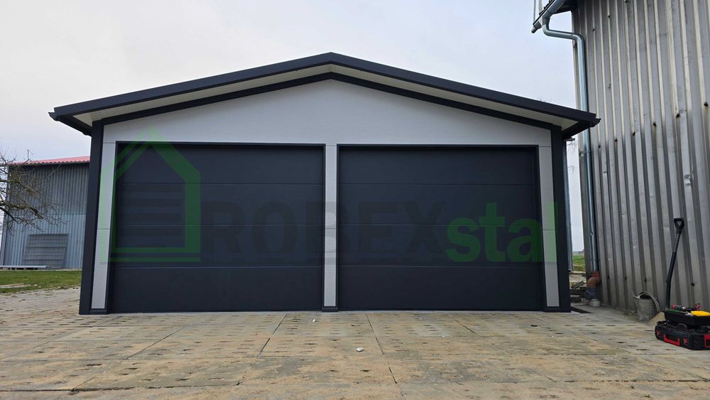 Garaż ocieplany NA ZGŁOSZENIE 35m2 z płyty warstwowej MONTAŻ CAŁY KRAJ