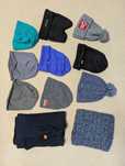 11 sztuk Czapki zimowe męskie beanie Nike BUFF Napapijri szalik komin