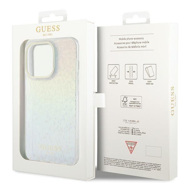 Etui Guess IML Faceted Mirror Disco Iridescent na iPhone 15 Pro