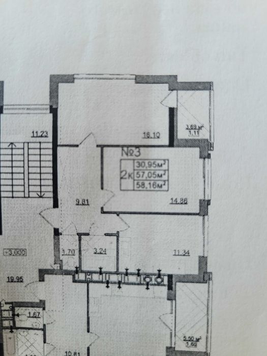 Продаж 2к Очеретяна  5/7ц новобуд зданий 61м 75тис