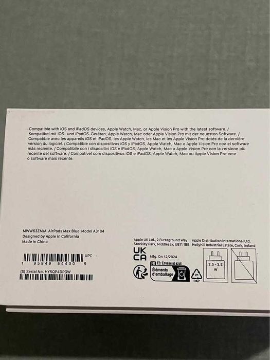 AirPods Max de Fevereiro 2024 como Novo