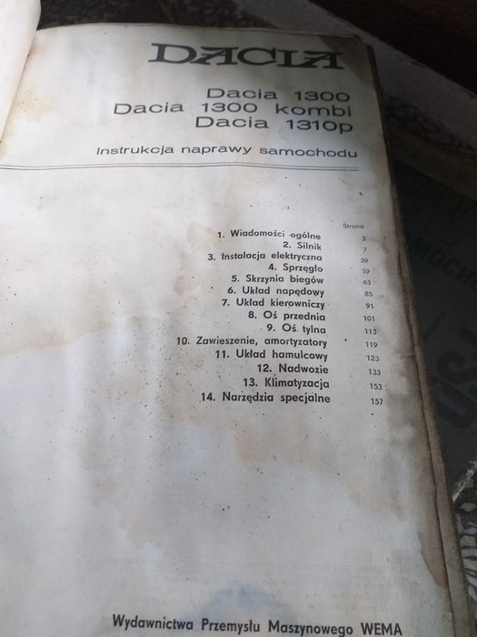 Książka Dacia 1300 ,1310 kombi 1310p instrukcja naprawy.Wysyłka .