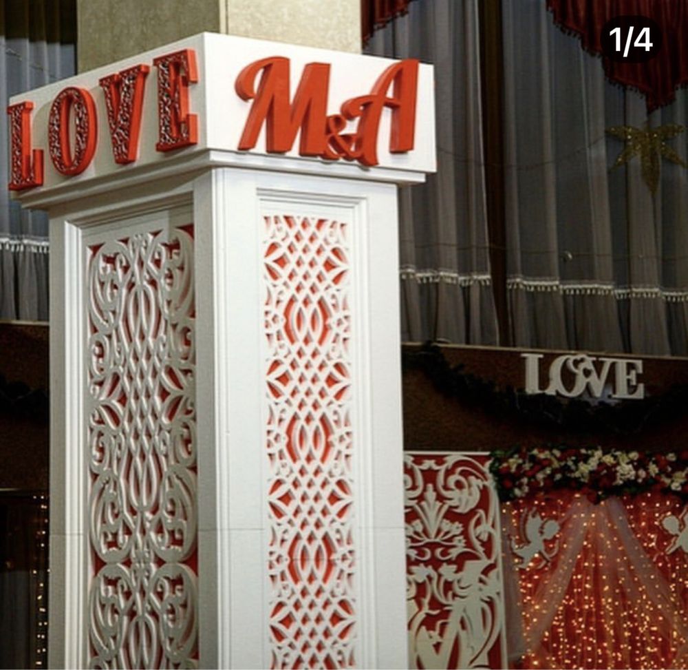 Буквы из пенопласта Цифры Вензель Герб Хэштег Монограмма Реклама Love