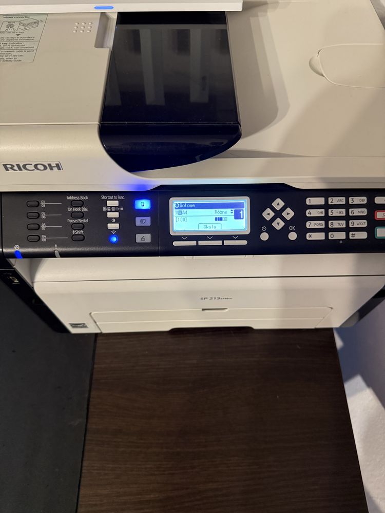 drukarka laserowa Ricoh SP213SFNw Wifi urzadzenie wielofunkcyje 3w1
