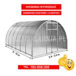 Szklarnia ogrodowa z poliwęglanu, tunel ogrodowy 3x4 3x6 4mm 6mm
