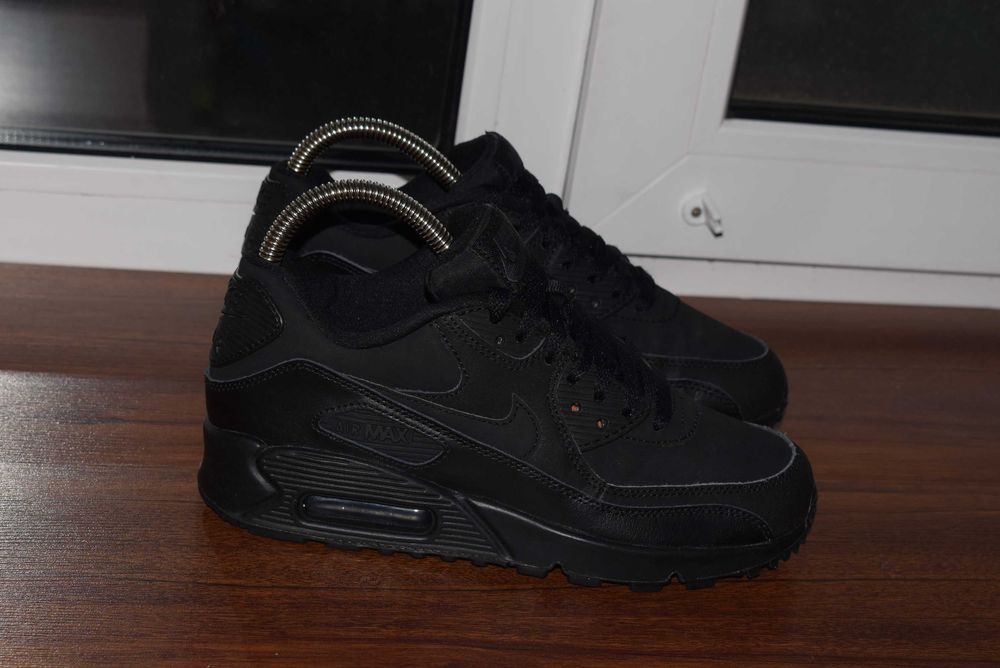 Nike Air Max 90 Black (Женские Кожаные Кроссовки Найк 97 95 TN 270 )