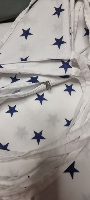 Борти на ліжко, білі в зірочки 7 шт. ( ціна за всі)