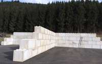 Blok lego mur oporowy 180x60x60 ściana fundament pod reklamę boks