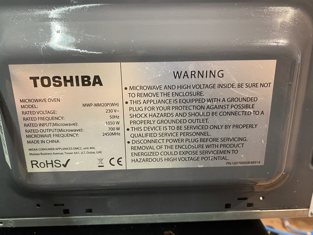 Miktofalowka TOSHIBA