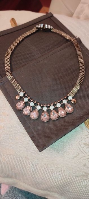 Colar de pedras rosa - Adolfo Dominguez