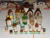 Frascos farmacia e medicamentos antigos vintage diversos