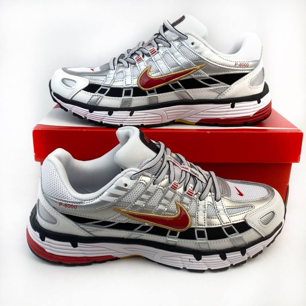 Кросівки Nike P-6000 white&red/найк п 6000
