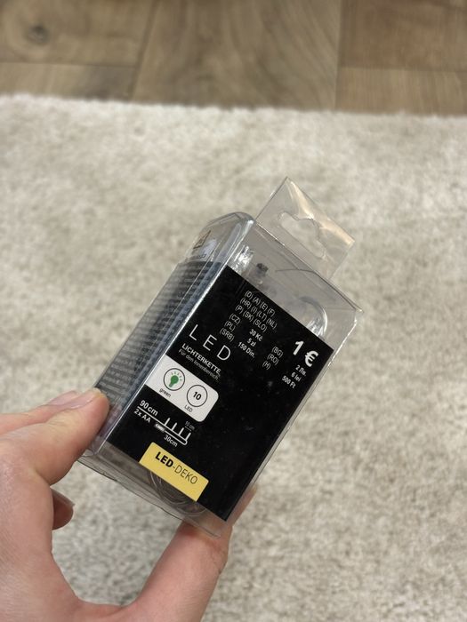 Girlanda LED – 10 lampek, 90 cm – dekoracyjne światełka (NOWE)