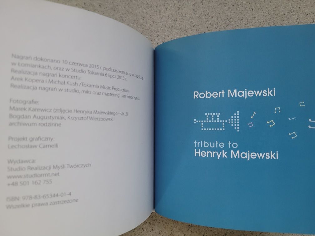 CD Robert Majewski Tribute to Henryk Majewski 2016 SRMT