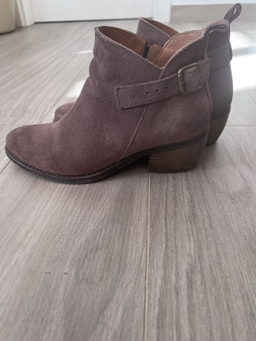 Botim salto 4 cm cor caqui nr39