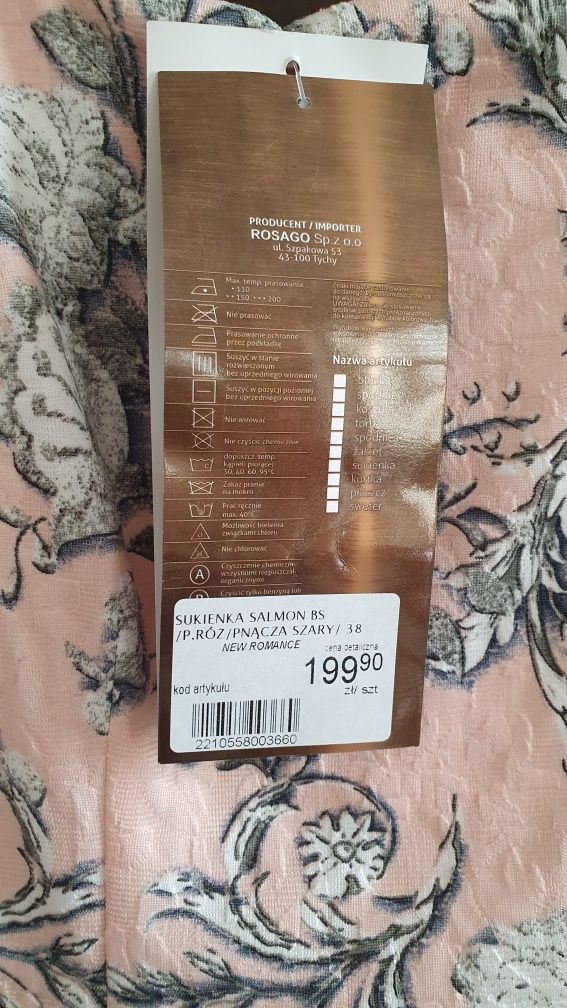 Sukienka damska rozm 38 Blue Shadow