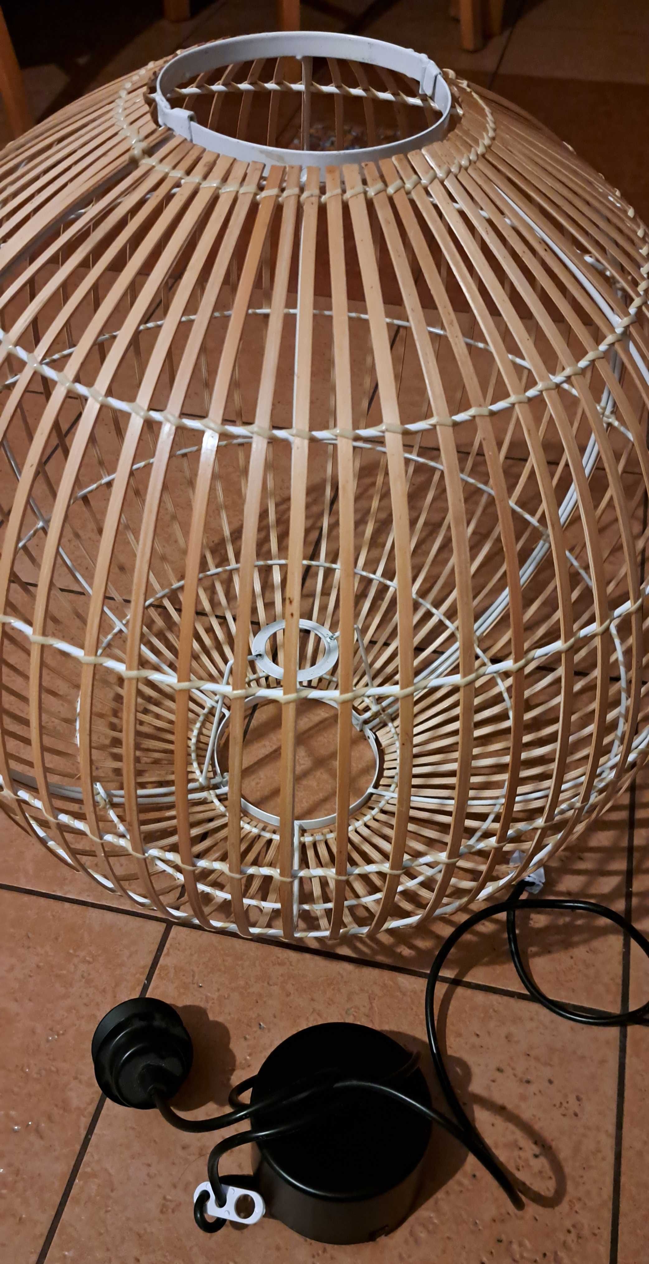 Lampa wisząca 1 x 42 W E27 47 cm jasny bambus