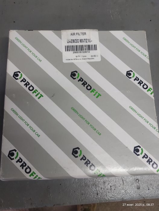 Фільтр повітря део  матіз