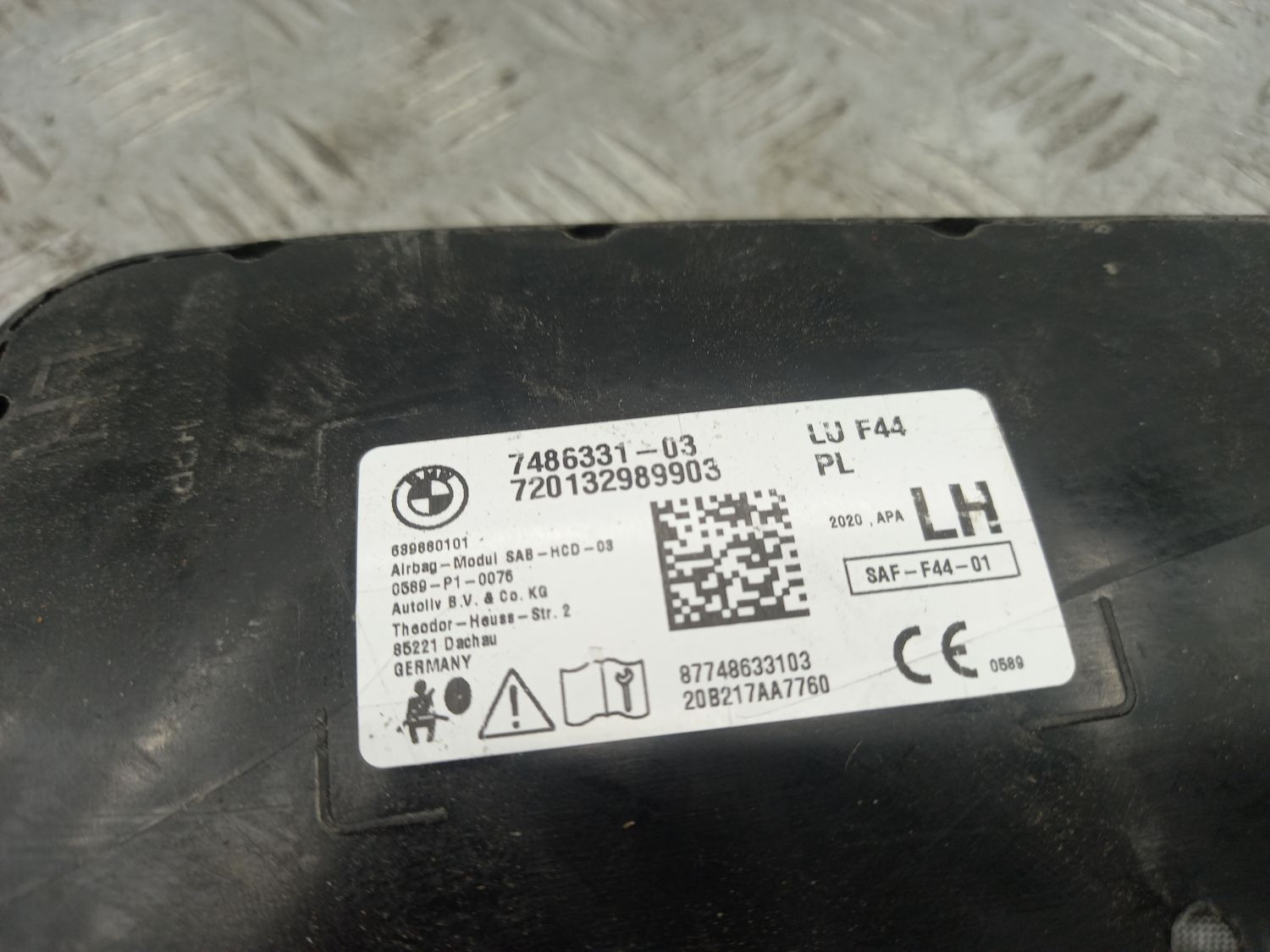 Подушка безопасности сиденья 72127486331 для BMW 2-серия F44 2020-2024