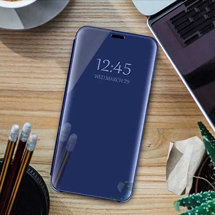 Etui z klapką Huawei P40 Lite, - Clear View Case Blue